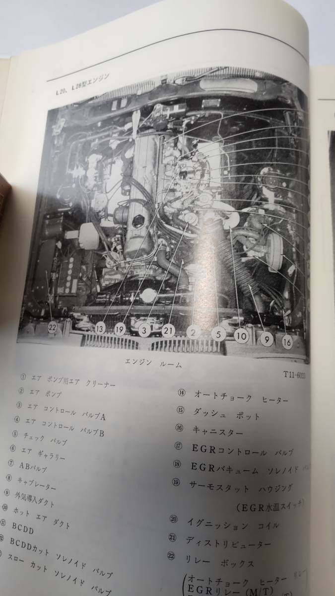日産 C130 KHC130 1975年版 ローレル後期型 整備要領 サービス 