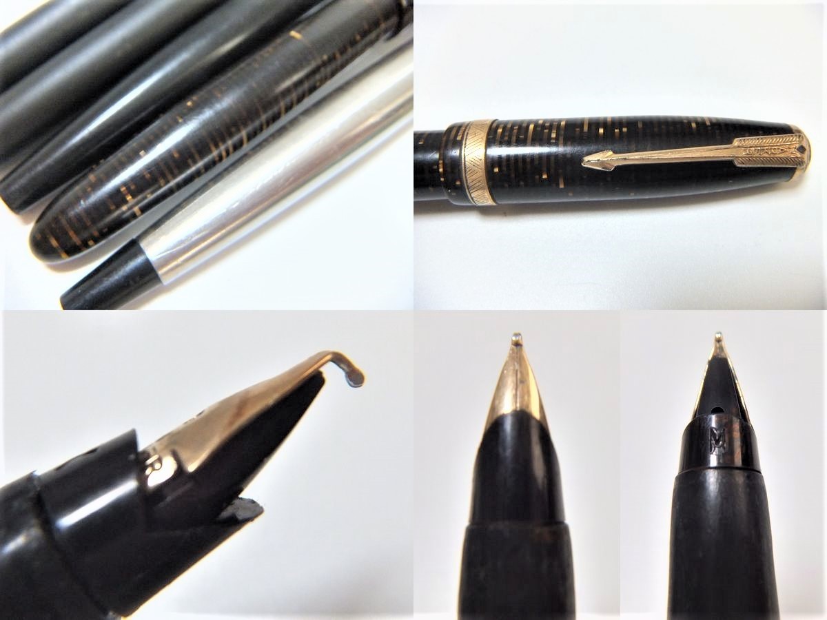 1円～ おたからや☆B0621-22 PARKER パーカー 万年筆 ペン先14K刻印