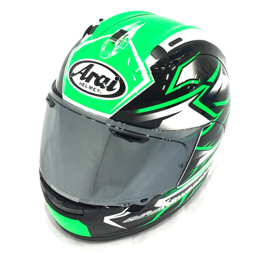 驚きの破格値，豊富な ARAI フルフェイスヘルメット RX-7 GHOST GREEN 59-60cm シールド 保存袋付き アライ(Lサイズ)｜売買されたオークション情報、yahooの商品情報をアーカイブ公開 - オークファン フルフェイス（オンロード用）