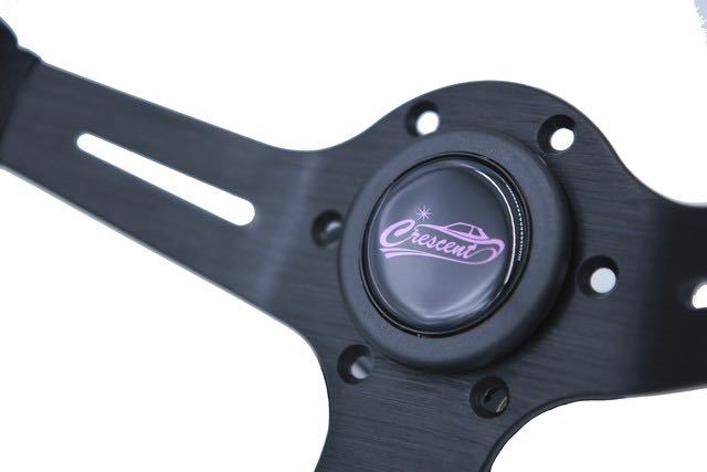 Crescent ステアリングホイール ブラック/ピンク新品未使用 即納