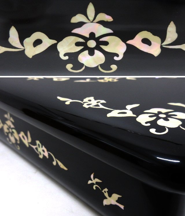 文箱 南都 正倉院模様天平模様 東雲堂造 螺鈿文庫木製漆器
