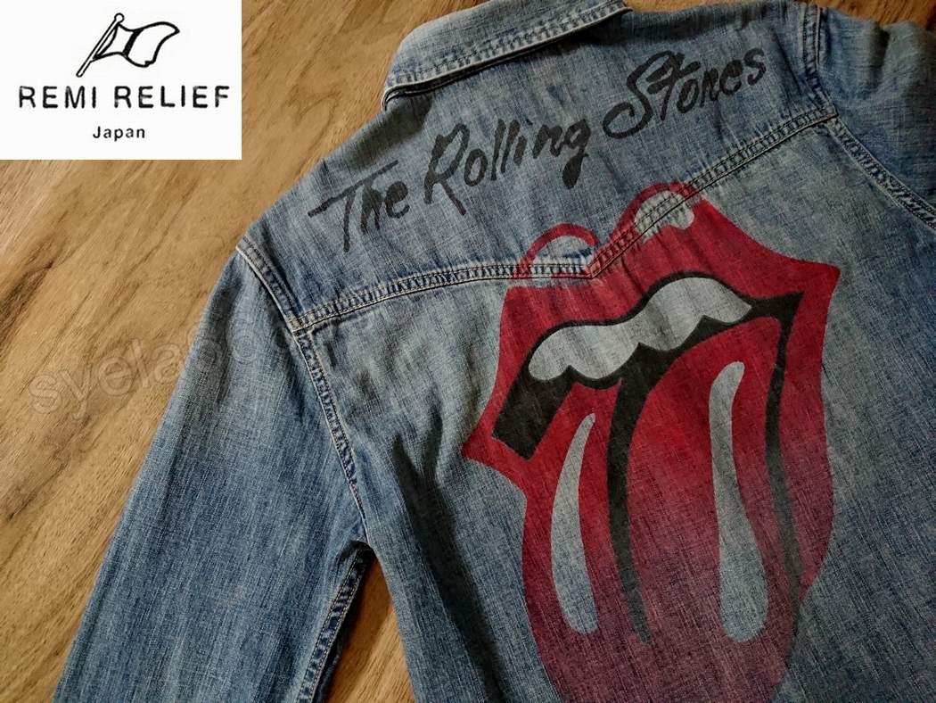 REMI RELIEF☆バーニーズ限定 THE ROLLING STONES リップ&タン デニム 