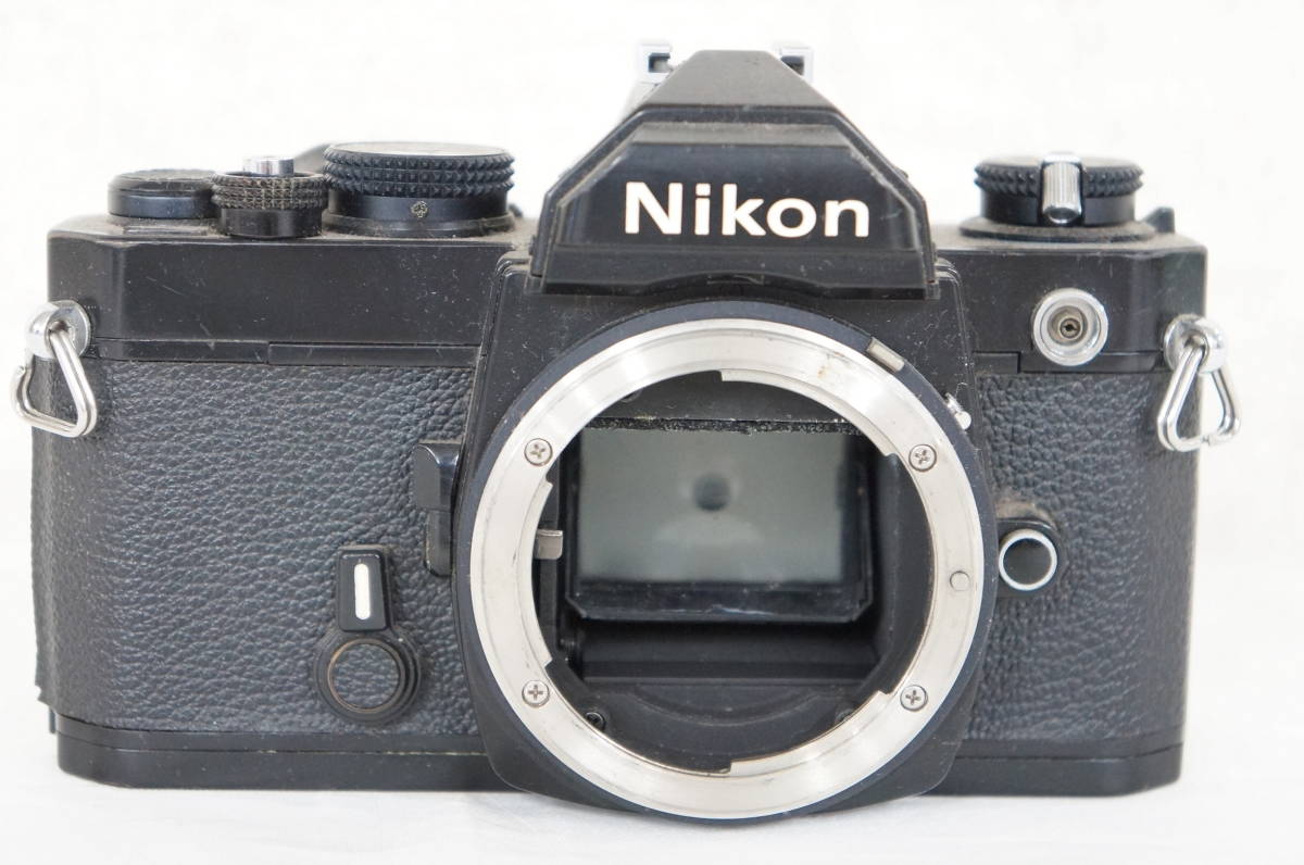 ⑤ Nikon ニコン FM ブラック ボディ フィルムカメラ 8807060601 Nikon FM ニコン F3.5 レンズセット ★MFフィルムカメラ★
