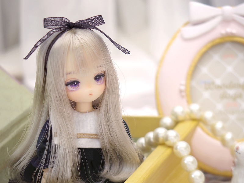 chouchou☆ 1/12 カスタムヘッド☆オビツ11 ホワイティ肌（シルバー 