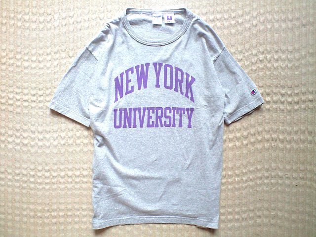 大きめLサイズ USA製 Champion T1011 ヘビーウェイト Tシャツ グレー 