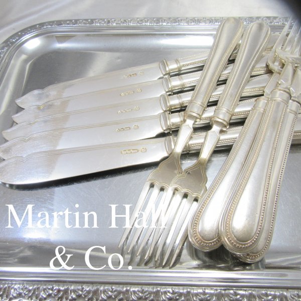 Hall Fish Martin & Co Set English | Co. Sterling Silver