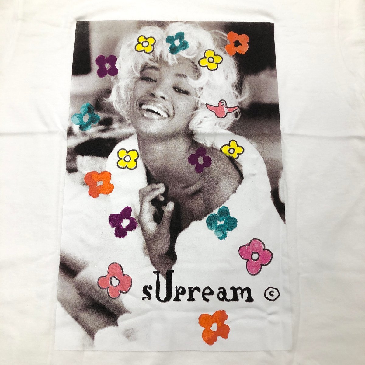 supreme シュプリーム Tシャツ ナオミキャンベル 木村拓哉 白 #M 