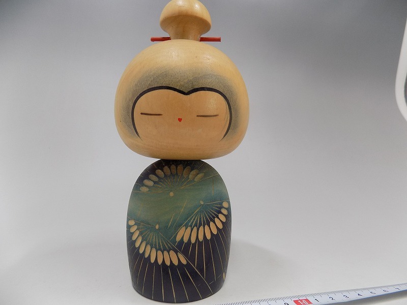 ☆創作こけし 川瀬裕志作 春雨 高さ20センチ 作家物 民芸品 (こけし