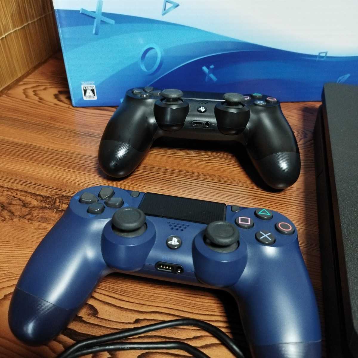 PS4本体 ジェット・ブラック CUH-2200AB01 SONY JET BLACK 【現状渡し】コントローラー２個ジャンク　ジャッジアイズカバー付き　キムタク