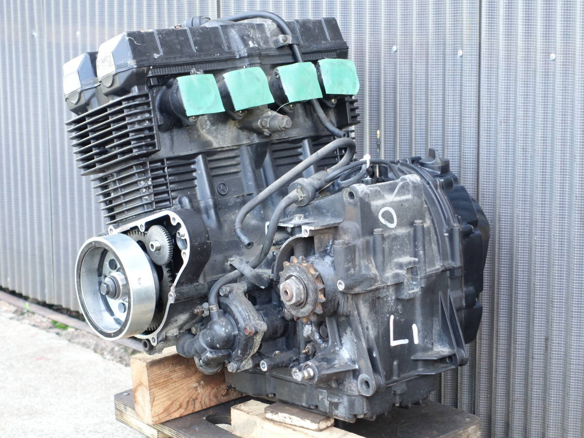 動画あり ZRX400 ZR400E-0058 純正 実動車より エンジン 圧縮比約10.5〜12kg 異音無し レストアベースに(エンジン ...