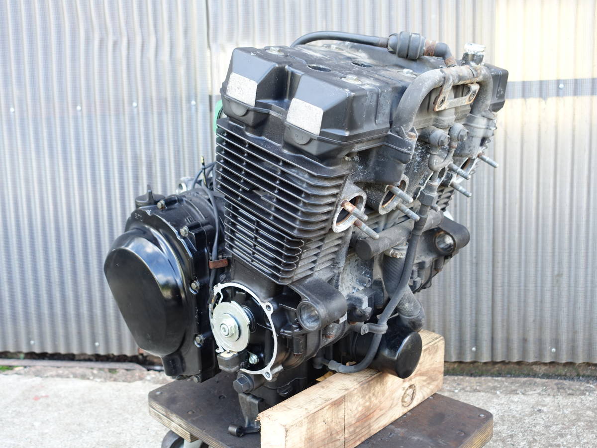 動画あり ZRX400 ZR400E-0058 純正 実動車より エンジン 圧縮比約10.5〜12kg 異音無し レストアベースに(エンジン ...