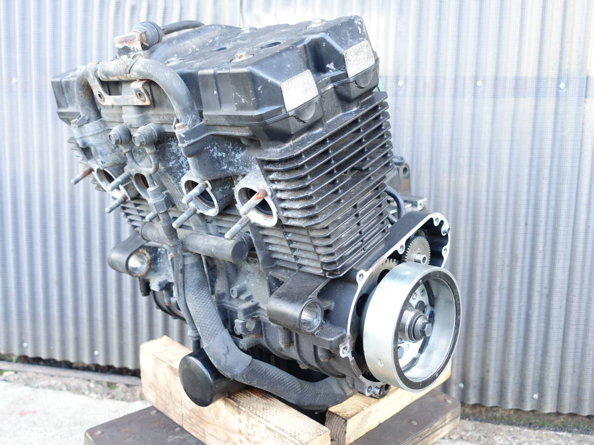 動画あり ZRX400 ZR400E-0058 純正 実動車より エンジン 圧縮比約10.5〜12kg 異音無し レストアベースに(エンジン ...