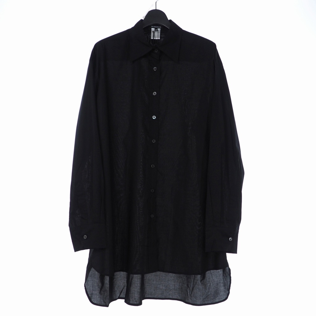人気セール，SALE 品 アンドゥムルメステール ANN DEMEULEMEESTER 19SS オーバーサイズ ロングシャツ ブラウス ワンピース 長袖 38 ブラック 黒(女性用)｜売買されたオークション情報、yahooの商品情報をアーカイブ公 女性用