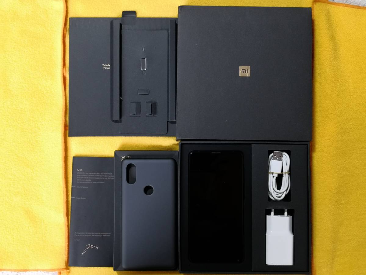 ☆中古美品 Xiaomi Mi Mix 2s 128GB（Black）グローバルモデル ☆ Mi 