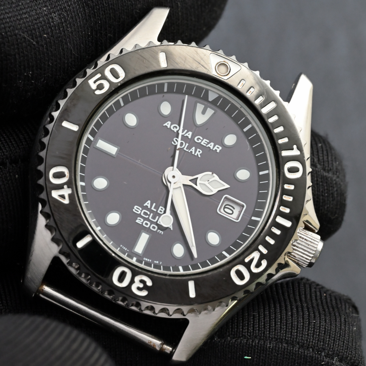 SEIKO】 セイコー ALBA ソーラー AQUA GEAR SCUBA 200M防水 回転ベゼル