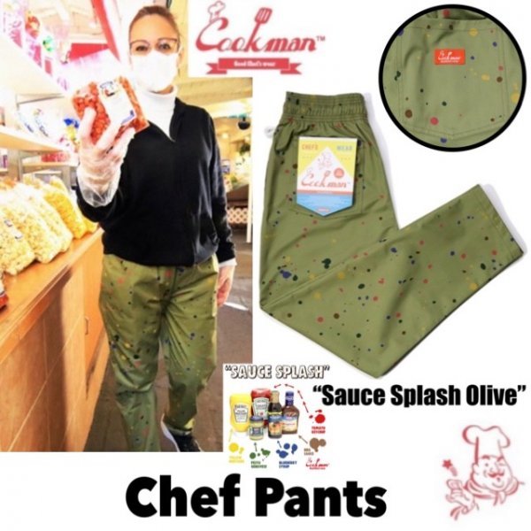 ワイドパンツ パンツ Cookman クックマン シェフパンツ Chef Pants Hickory Black メンズ レディース