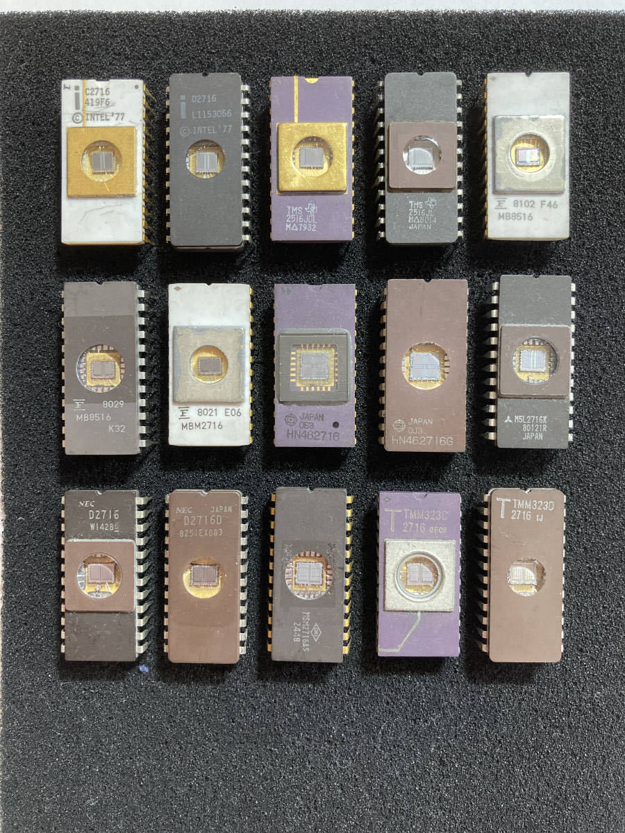 Intel 2716 UVEPROM互換品セット 8社15個