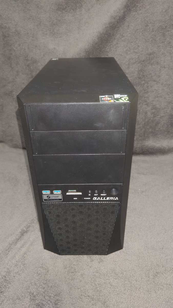 中古】GALLERIA RT5 ゲーミングPC RYZEN5-3500，GTX1660-super メモリ 