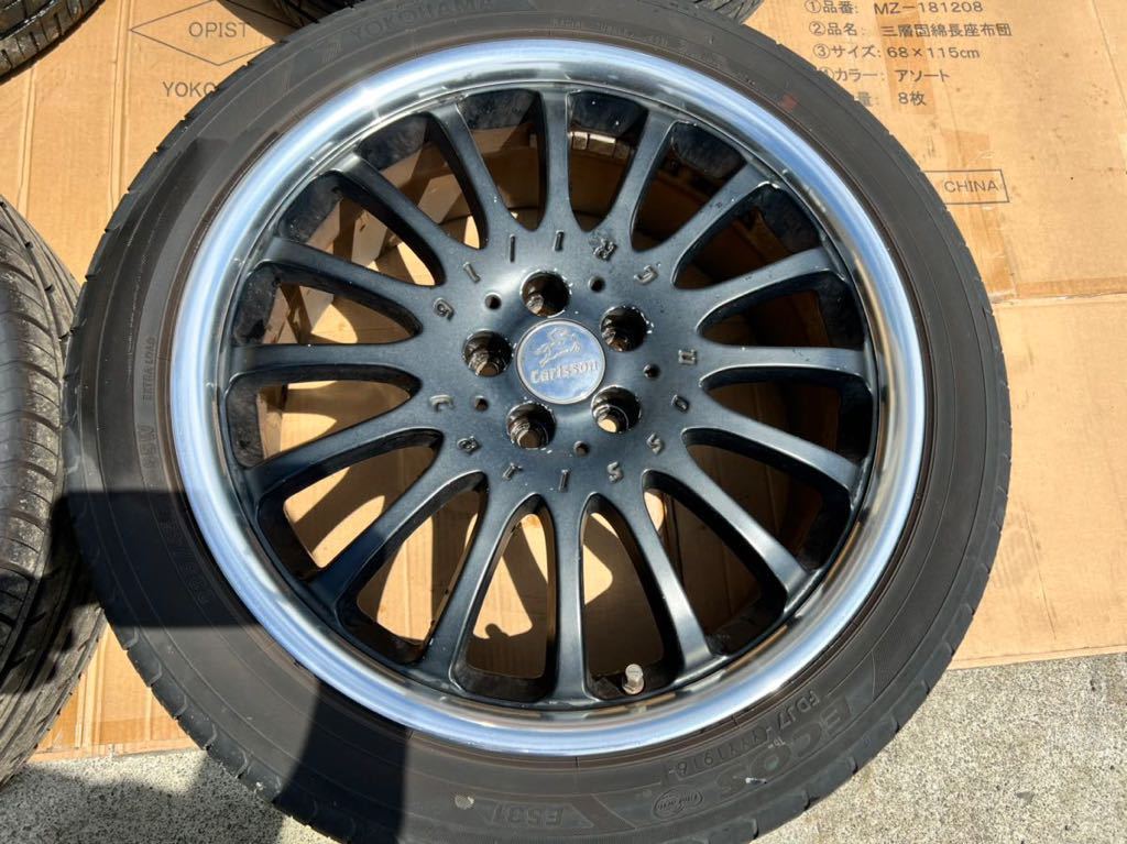 Carlsson/カールソン 1/16 18インチ 7.5J ET48 5H PCD100 225/45-R18 4本セット 中古品　 (SW8)