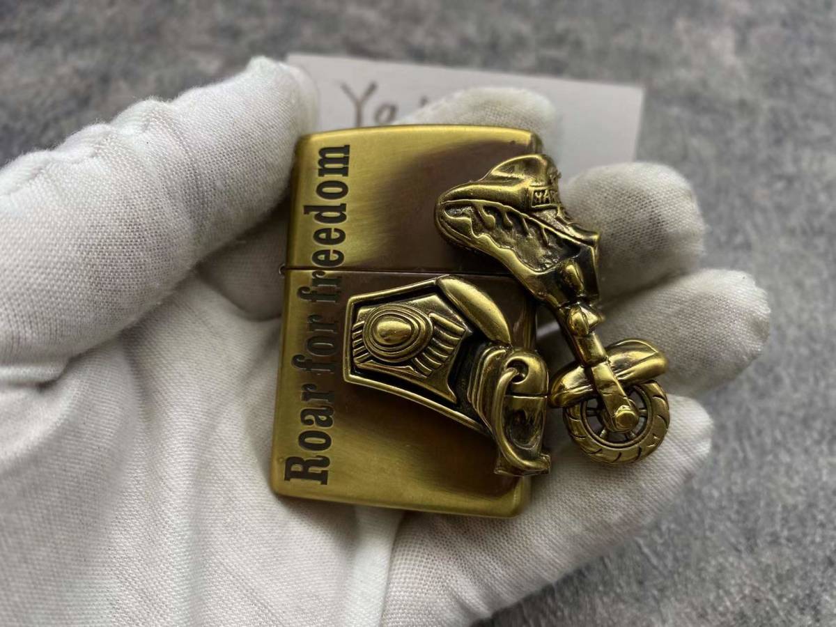 ハーレーダビッドソン オートバイ 1円~希少品 手彫り未使用 ZIPPO 