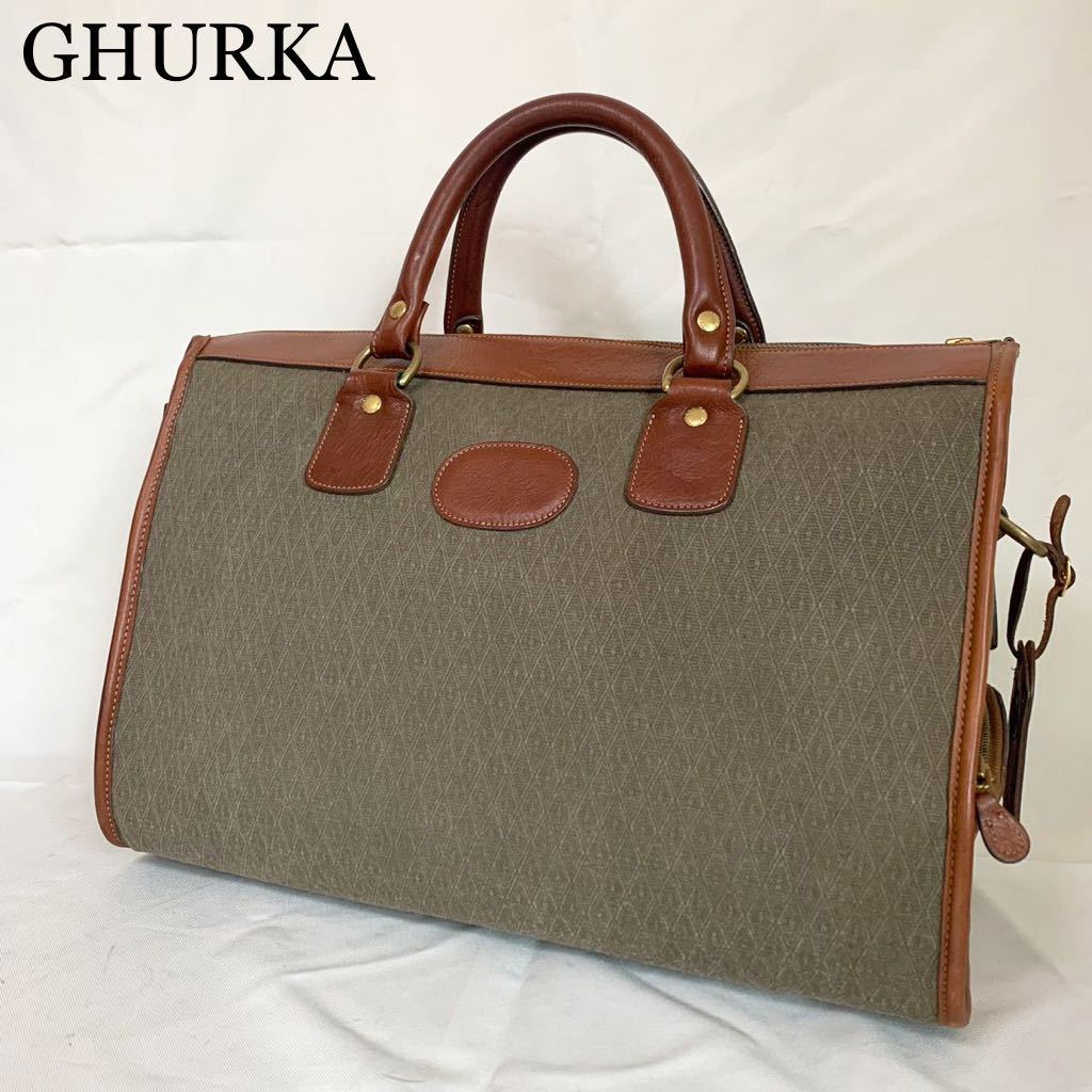 グルカボストンバッグ　GHURKA No.67 ◇レア品！《GHURKA》グルカバッグ NO.67 牛革レザー × キャンバス
