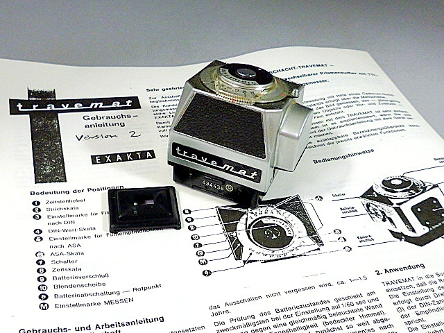 レア◇A.SCHACHT ULM TRAVEMAT TTLプリズムファインダー CDS露出計付 ウィルジン・エディクサ用 電池付 ジャンク