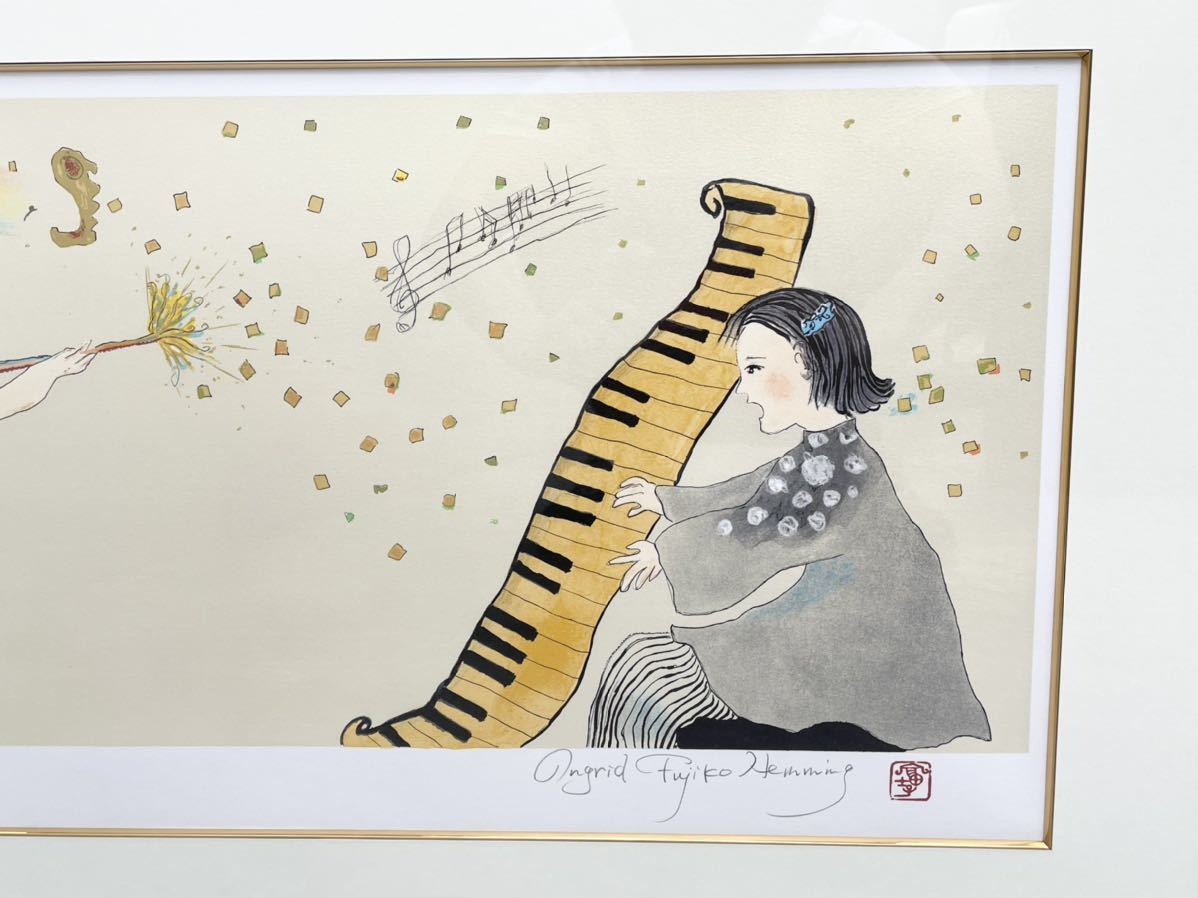 フジコヘミングさんのリトグラフと画集 フジコヘミングさんのリトグラフと画集 真作保証☆フジ子・ヘミング