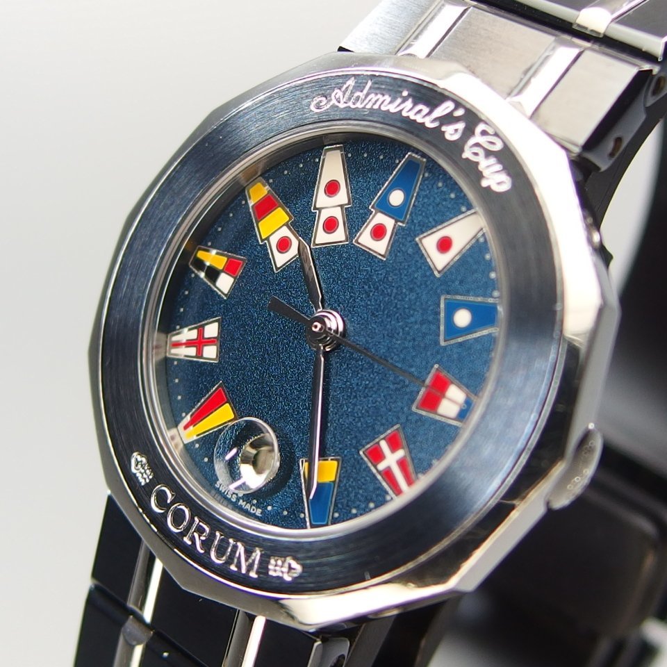 希少 ガンブルーモデル】CORUM コルム Admiral's Cup アドミラルズ