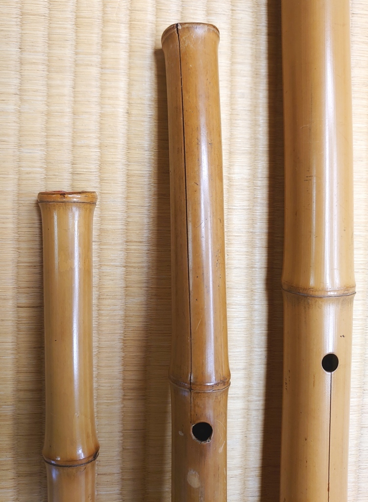 玉水尺八(￼一尺八寸管)唄口欠けジャンク品 玉水尺八(￼一尺八寸管)唄