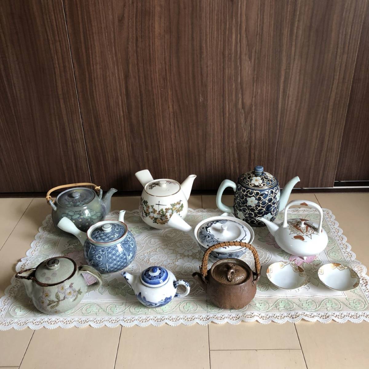 急須 九谷焼 煎茶道具 茶道具 茶器 染付 中国美術 青花 茶道 煎茶 唐物 茶