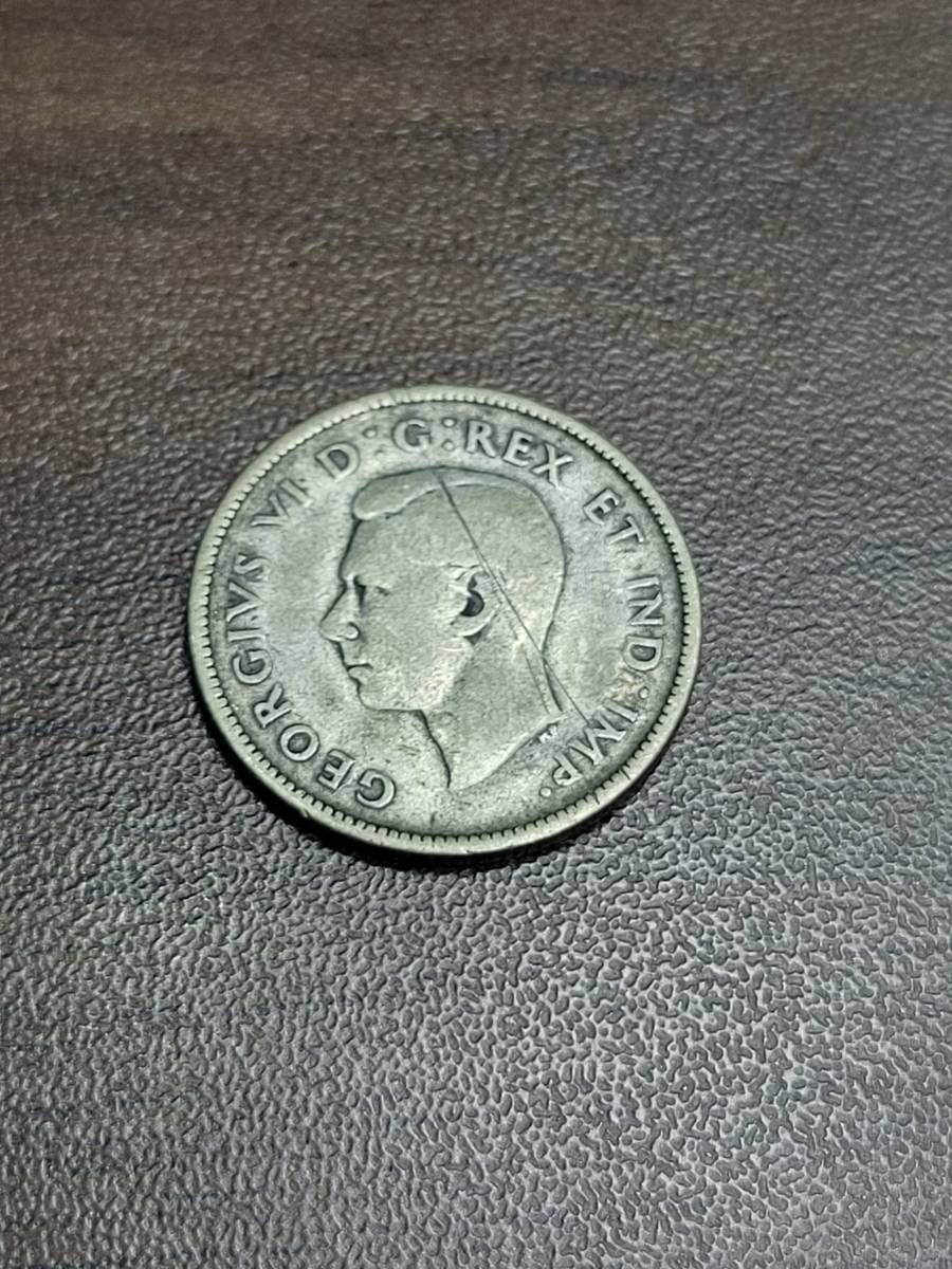 H15672】海外の貨幣コレクション カナダ 25セント 銀貨 ジョージ6世