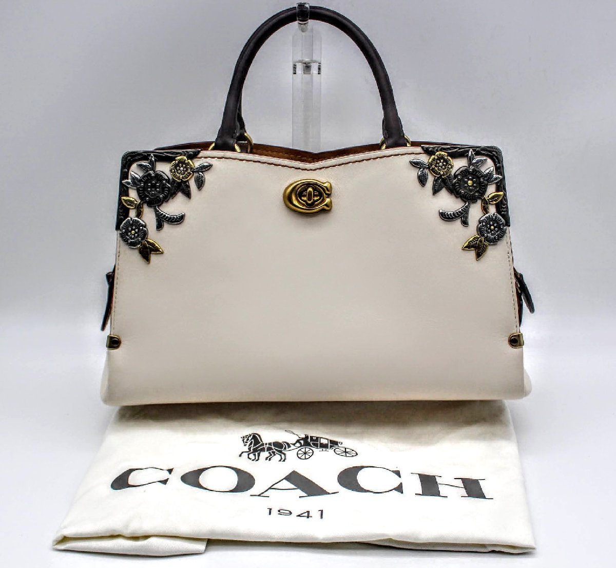 【最安値，お得】 B.0494 COACH コーチ Mason 1941 メタルティーローズ 2Wayバッグ 約：W35&times;H20&times;D17㎝ショルダー116㎝(その他)｜売買されたオークション情報、yahooの商品情報をアーカイブ公開 - オークファン かばん、バッグ