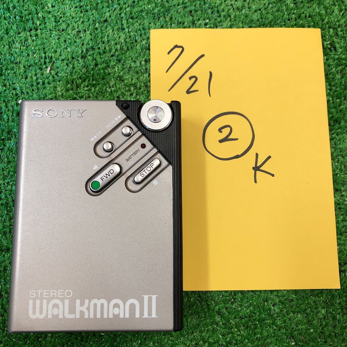 [か EC] 希少 SONY ソニー　WALKMAN ウォークマン　WM-2 カセットプレーヤー　ポータブル　通電確認OK