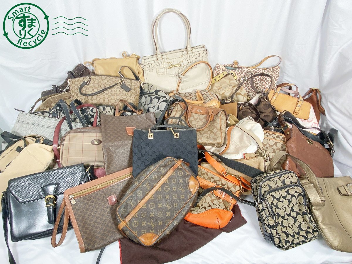 0712411 ▽ 1円～ ブランドバッグ まとめ 33点 COACH CELINE GUCCI 