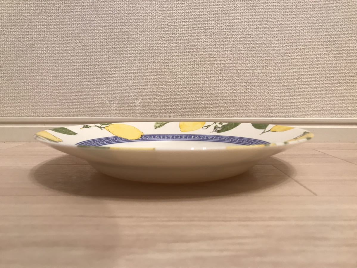 希少 未使用 フランス arcopal アルコパル レトロな雰囲気漂うレモン柄 