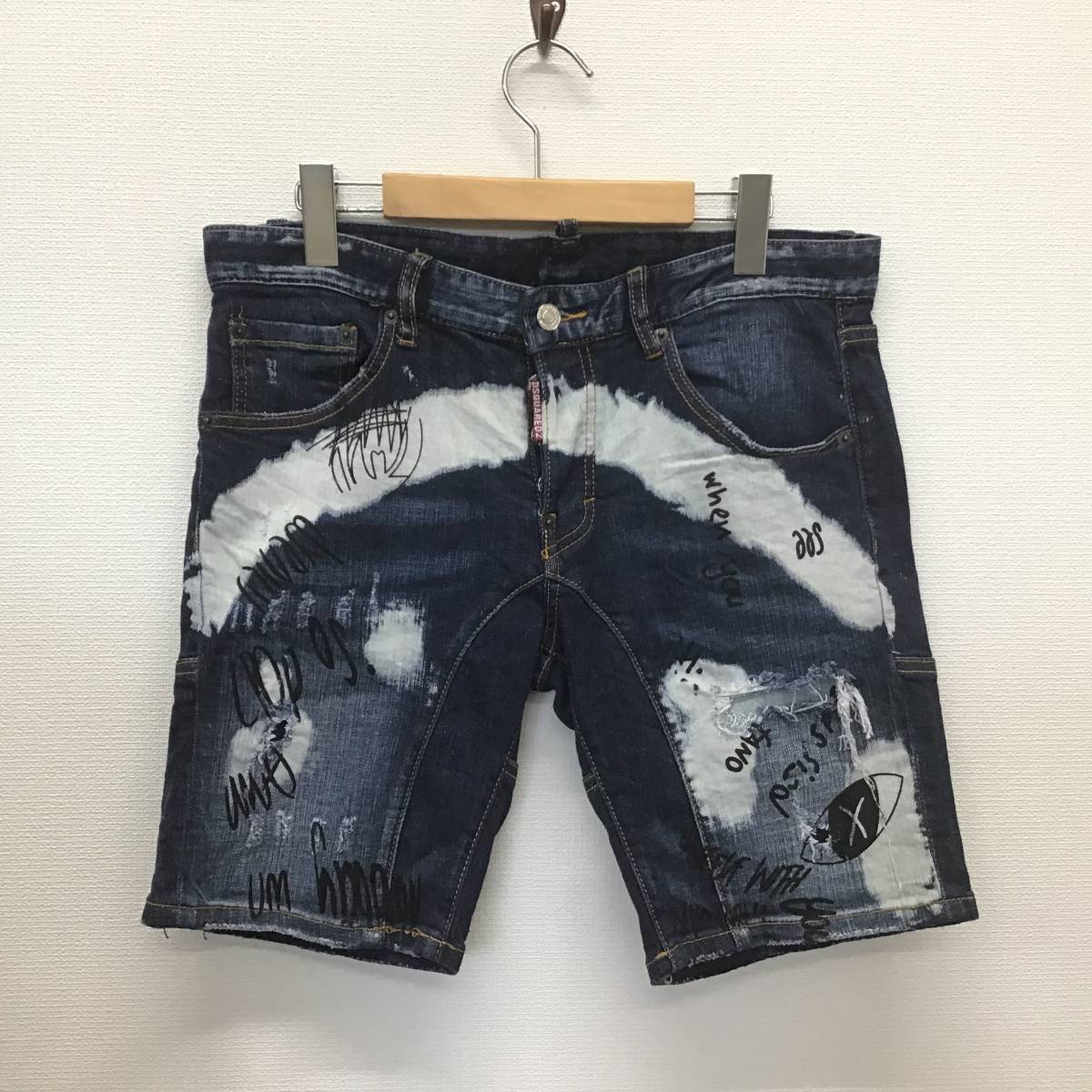 DSQUARED2 ディースクエアード デニム ショートパンツ ダメージ加工 