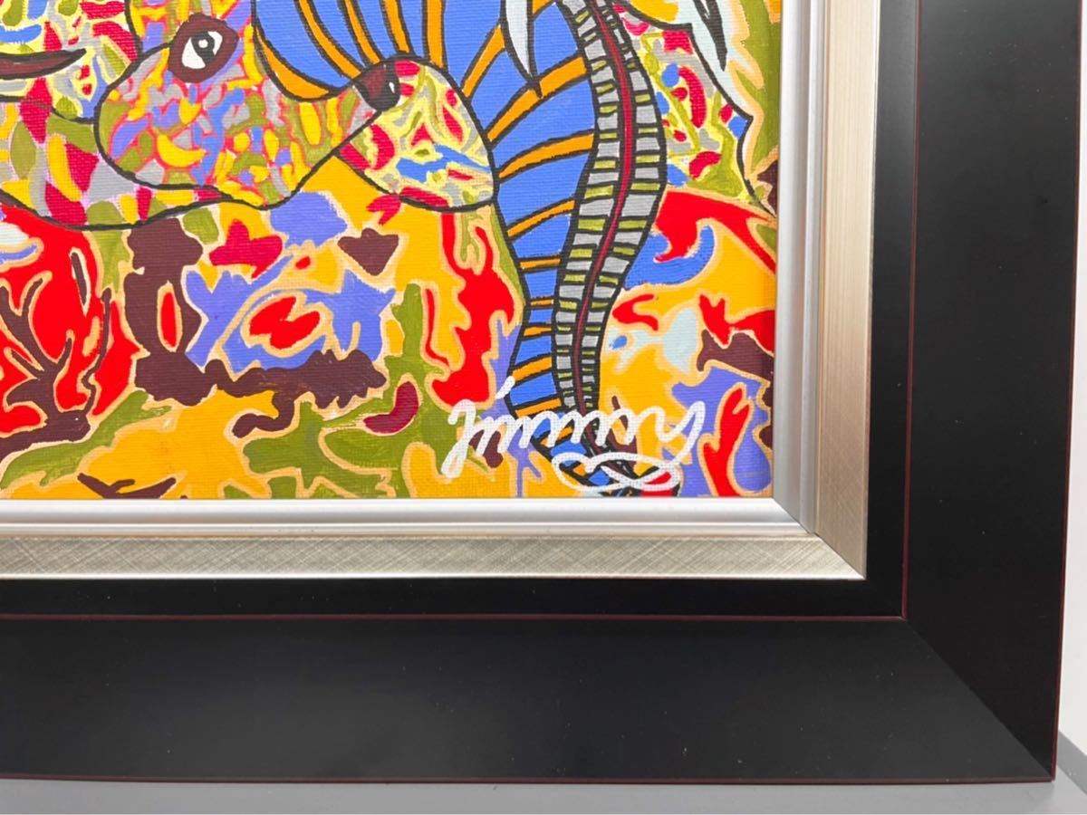 M8号】手描き作品：ジミー大西：模写：絵画【情熱大陸】1999：油彩 