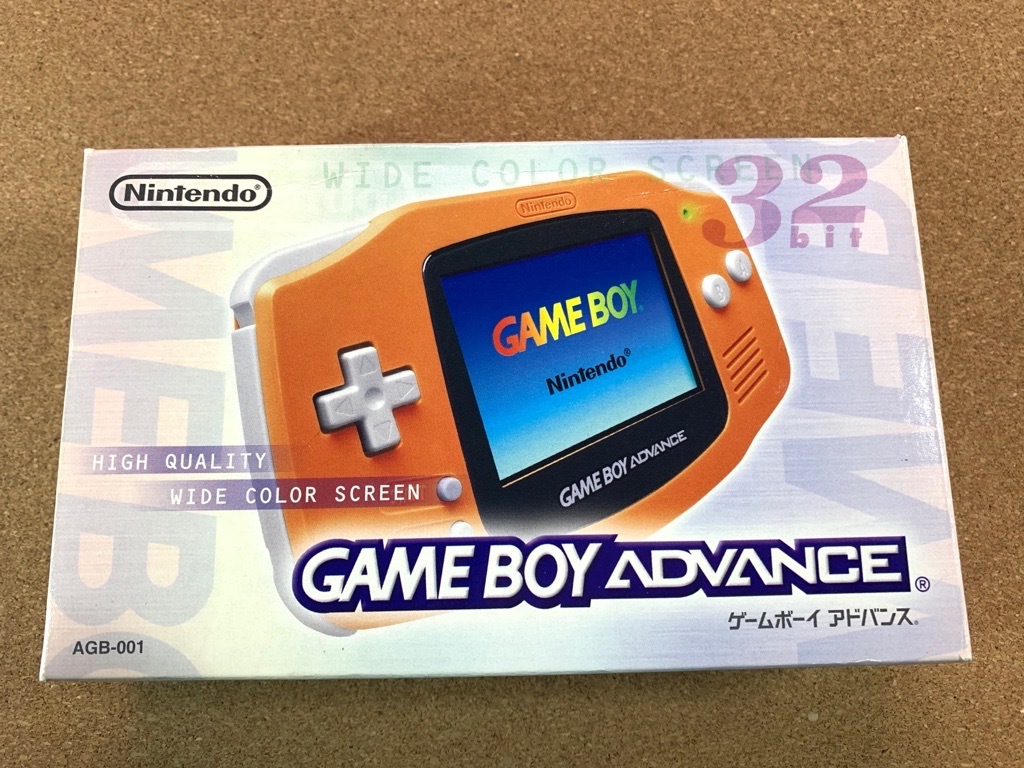 GBA ゲームボーイアドバンス 本体 オレンジ 箱 説明書付き 良品の入札 