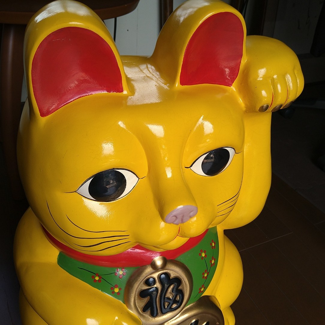 特大 招き猫 縁起物 大きい貯金箱 開運 福 千万両 高さ63cm 8kg