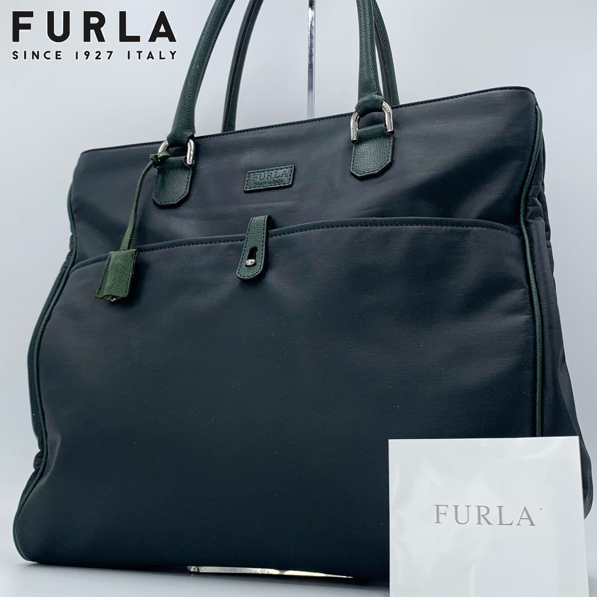 1円 ◇美品◇ FURLA ビジネス トートバッグ A4 収納可 肩掛け メンズ 