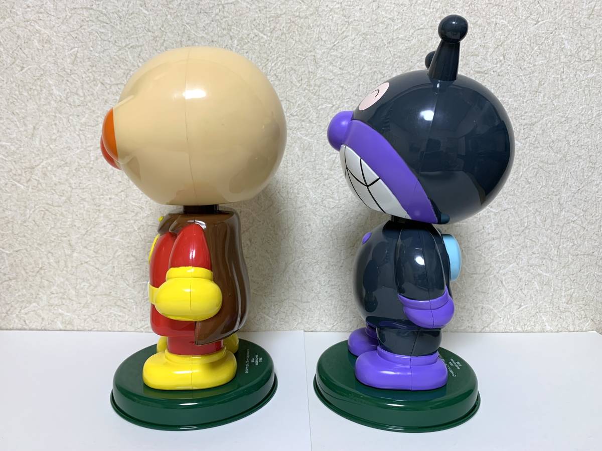 SEGA 非売品 アンパンマン バイキンマン 店頭用 首振り人形 ブリキ台 