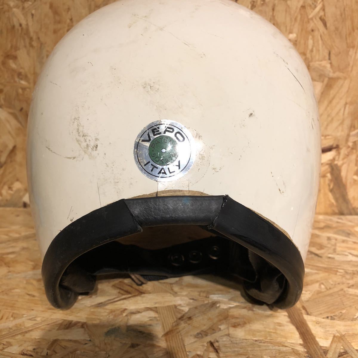 | VINTAGE NEO SG規格品 Dead 新品 箱付 WHITE Stock スモールジェットヘルメット 60's VEPO : VT-10 スモールジェットヘルメット+シールドセット ヴィンテージ