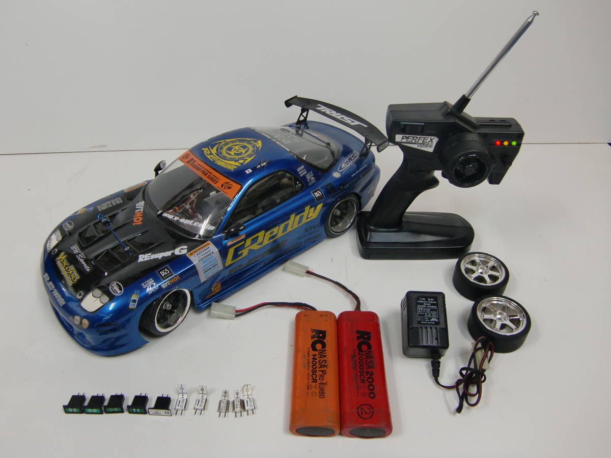 TAMIYA 1：10 RX-7 FD3S 電動カー車種不明ドリフト仕様ジャンクセット