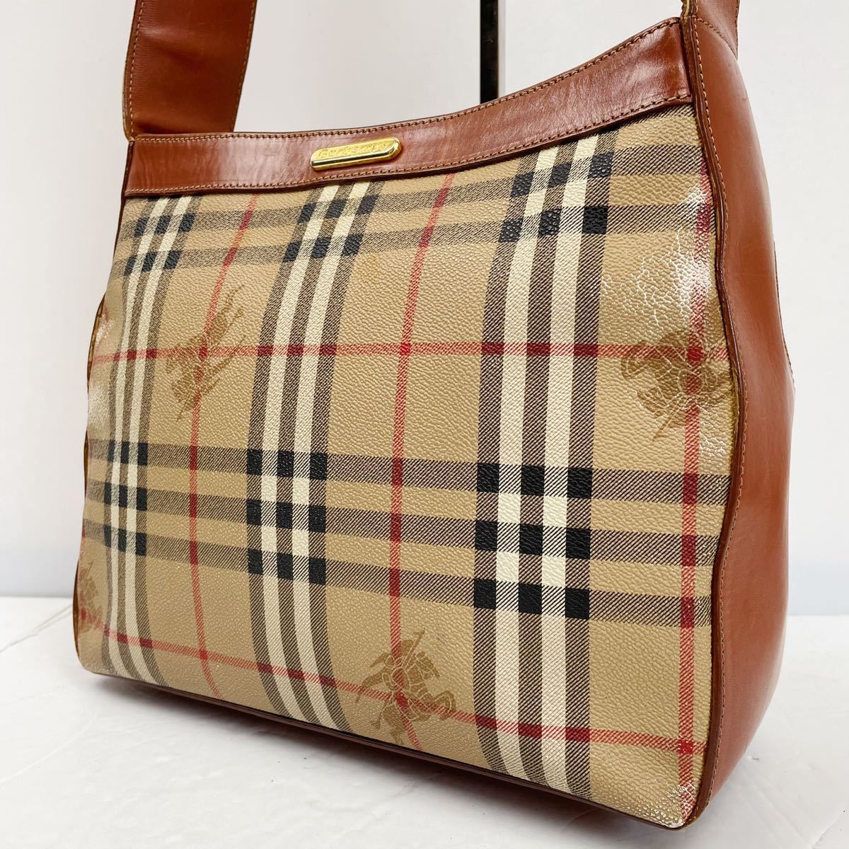 1円【BURBERRY バーバリー】ハンドバッグ ワンショルダー 肩掛け