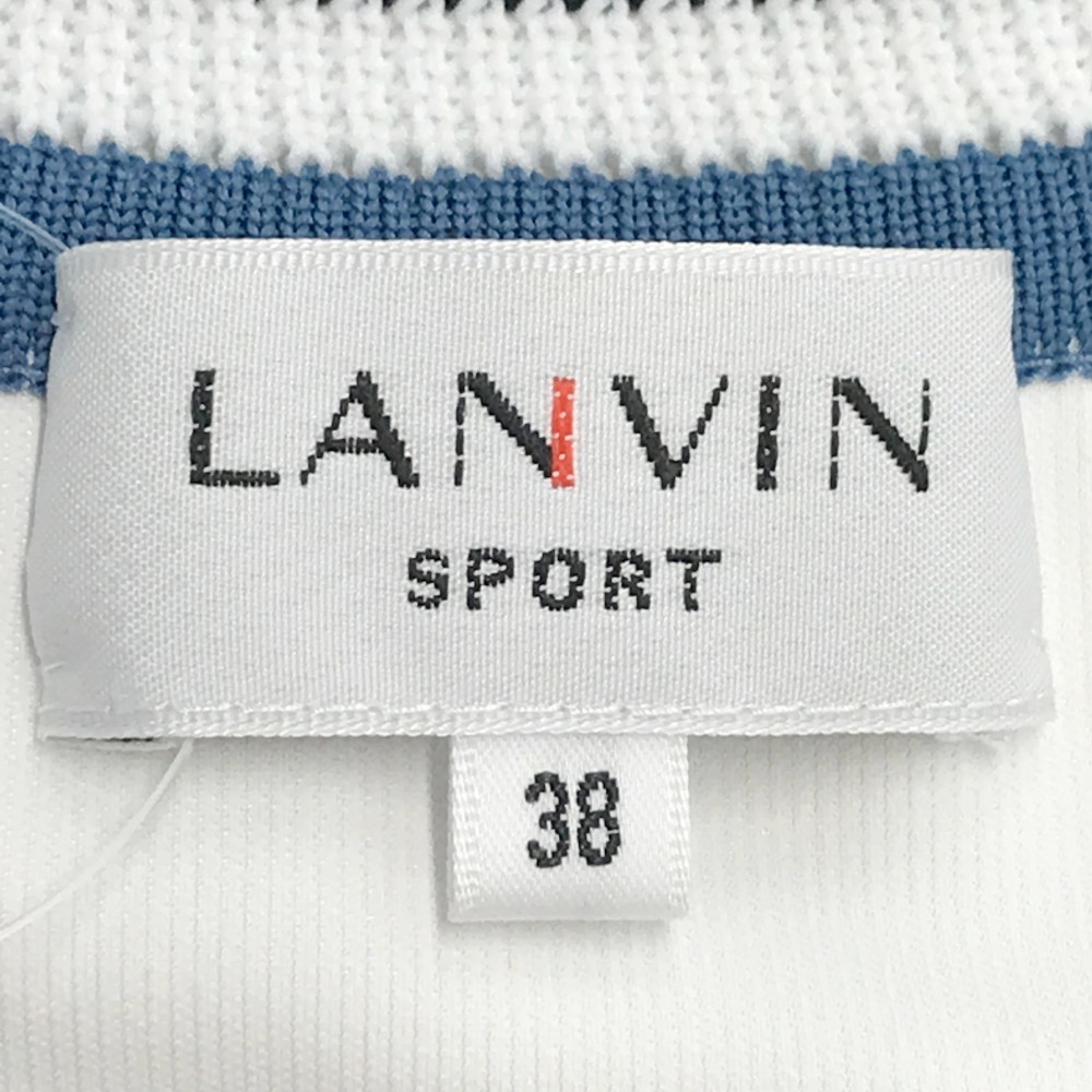 即決】LANVIN SPORT ランバン スポール 半袖ニットセーター ホワイト系