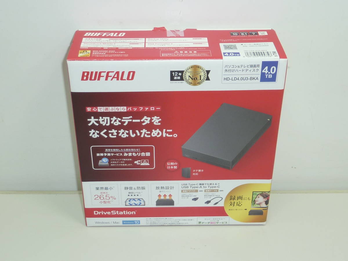BUFFALO パソコン＆TV録画用 外付けHDD HD-LD4.0U3-BKA バッファロー 
