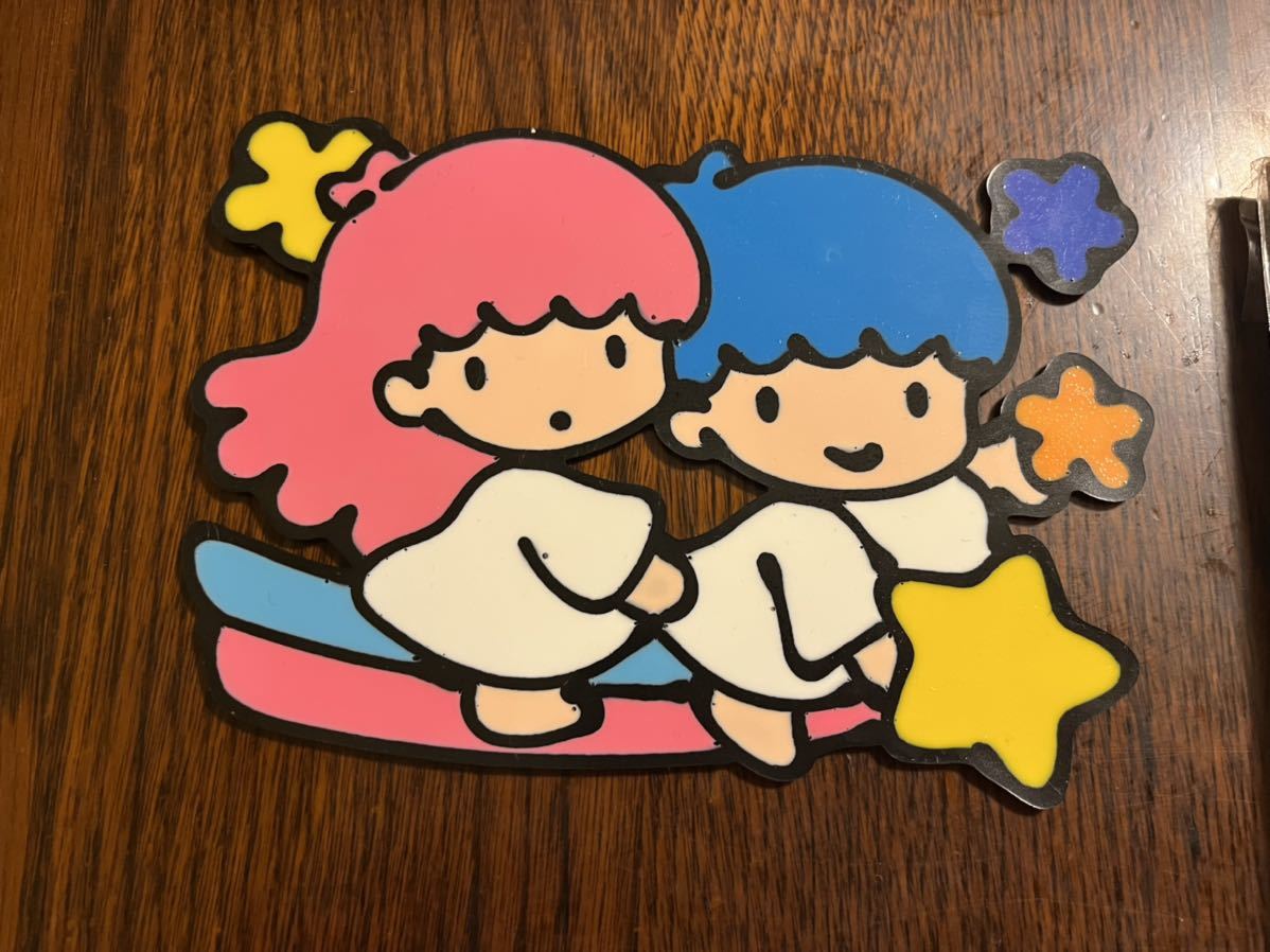昭和レトロ　キキララ、アラレちゃん　千代紙　ツインズスターのステンドゴムシール？　バイキンくんのカンペンケース_3