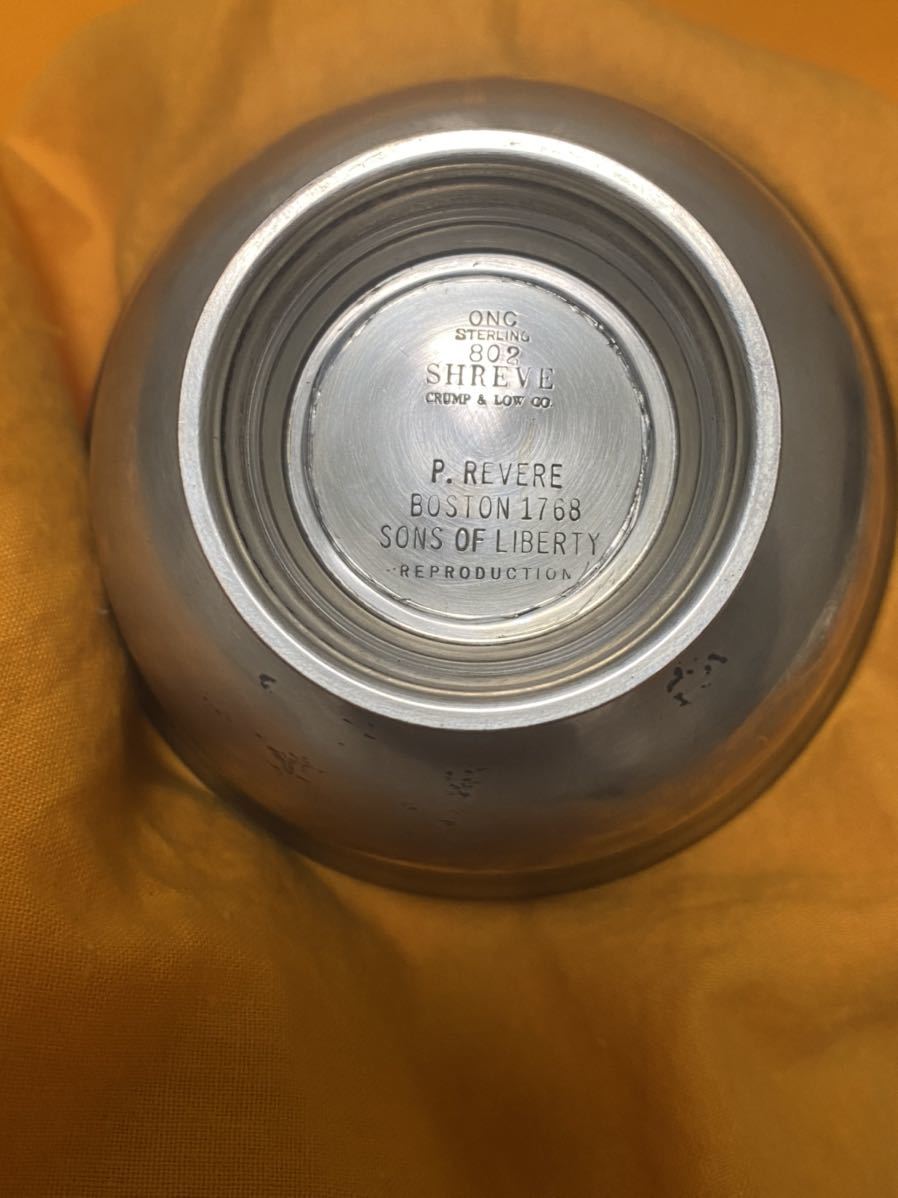 銀杯 盃 西洋アンティーク 盛器 銀細工 SHREVE CRUMP&Low ONC 金盃