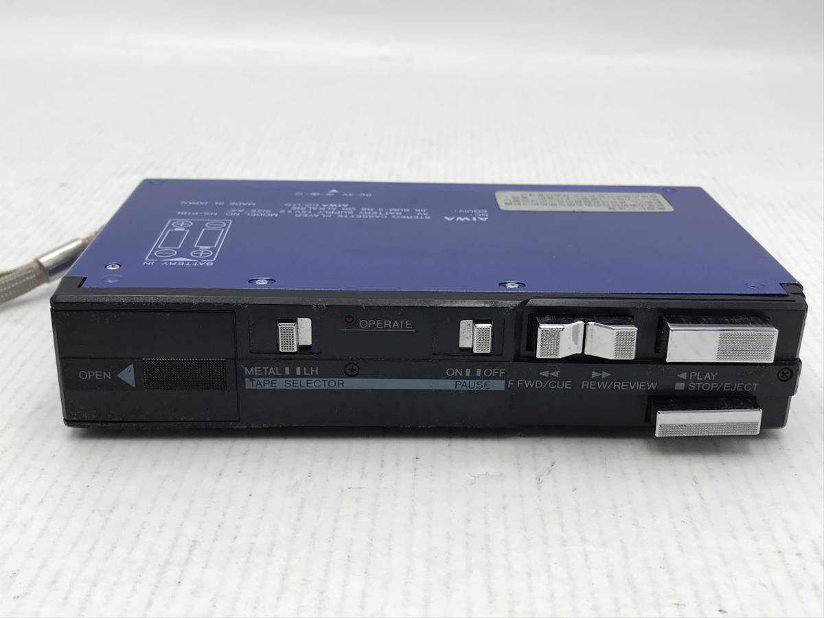 【07444】レトロオーディオ/Aiwa/ステレオカセットプレーヤー/HS-P1BL/カセットボーイ PL/アイワ/ポータブル/ジャンク品 アイワ AIWA オーディオ機器 ラジカセ AM RCP3