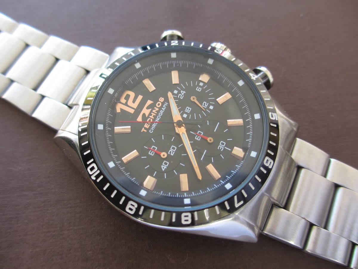 TECHNOS 腕時計 T-1019 TECHNOS⁄テクノス⁄T-1019⁄クロノグラフ 電池 